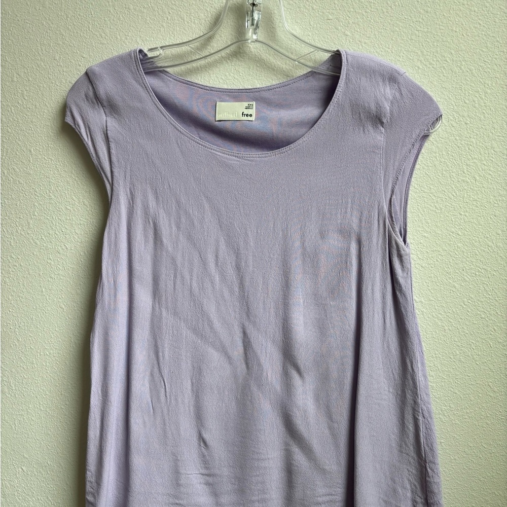 Aritzia Wilfred Lavender Cap-Sleeve Scoop Neck Top